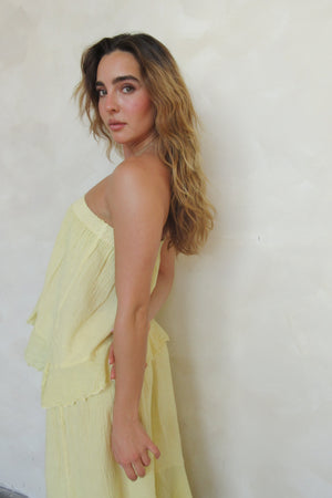 Laila Yellow Mini Skirt / Top