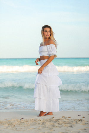 Elba White Skirt